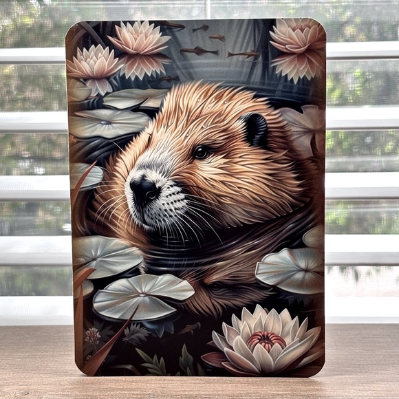Vibrant Beaver Handmade Greeting Card - Picture 1 of 1